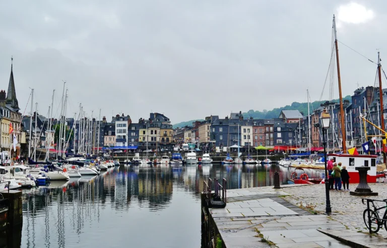The Vieux Bassin harbour in Honfleur, Normandy