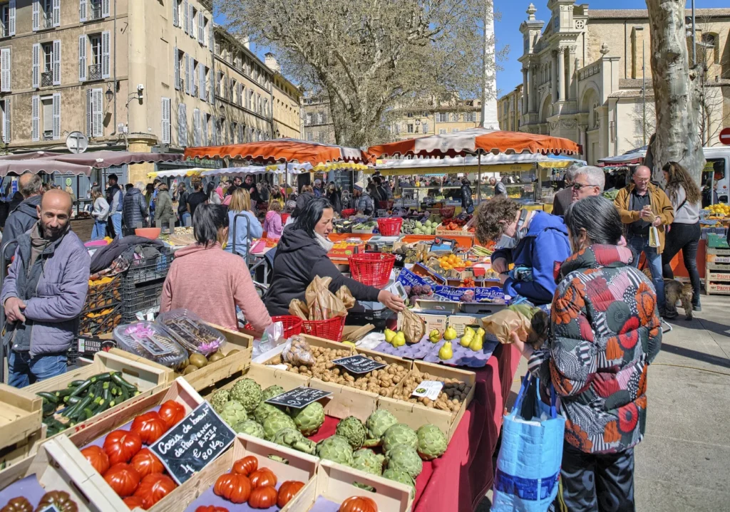 A Provençal market in Aix-en-Provence