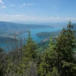 Lake Annecy, France, seen from the mountains above Talloires