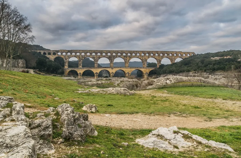 The Pont du Gard Roman aqueduct, a day trip from Avignon