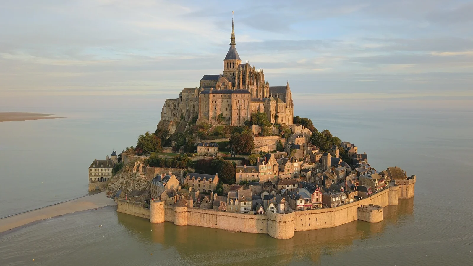 Mont-Saint-Michel guide: the abbey and village from the air