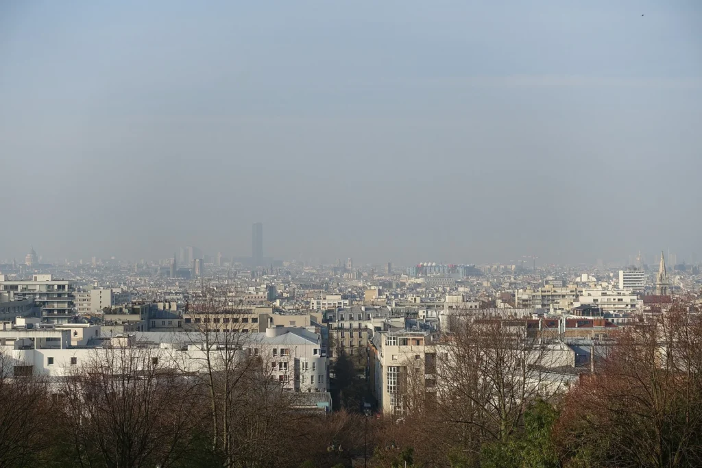 View over Paris from the Parc de Belleville