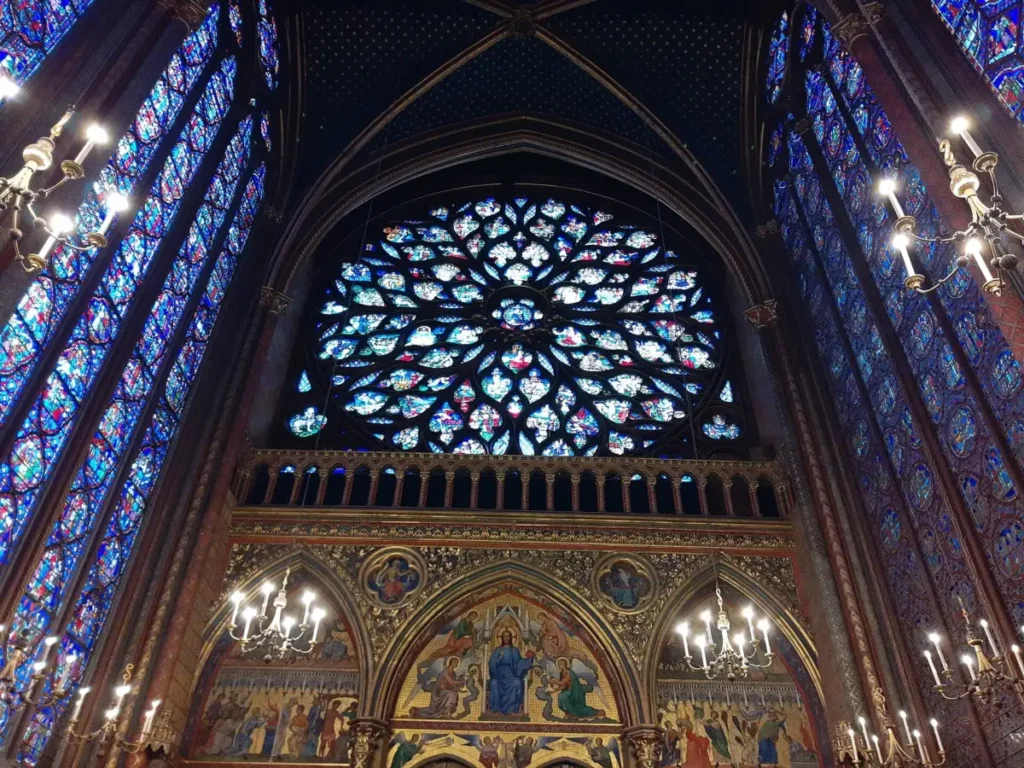 The rose window of the Sainte-Chapelle upper chapel